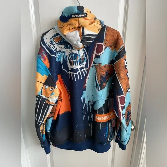 Jean-Michel Basquiat All Over Graffiti Print Hoodie - Picture 8 of 8